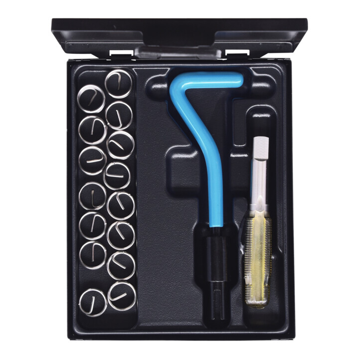 KS Tools Coffret de réparation Nirosthal M14x1,25 mm, 17 pcs.