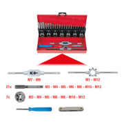 KS Tools Coffret de tarauds et filières, HSS, 32pcs.-3
