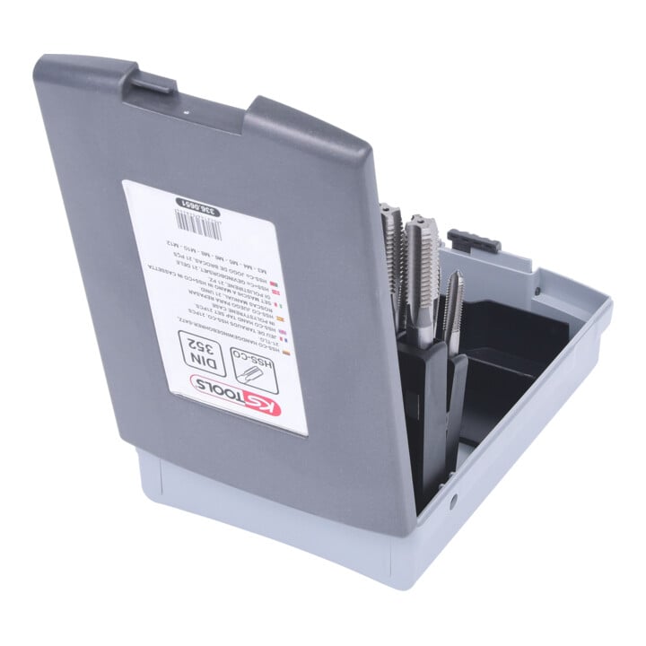 KS Tools Coffret de tarauds HSS CO, 21 pcs. en box PVC, M3-M12