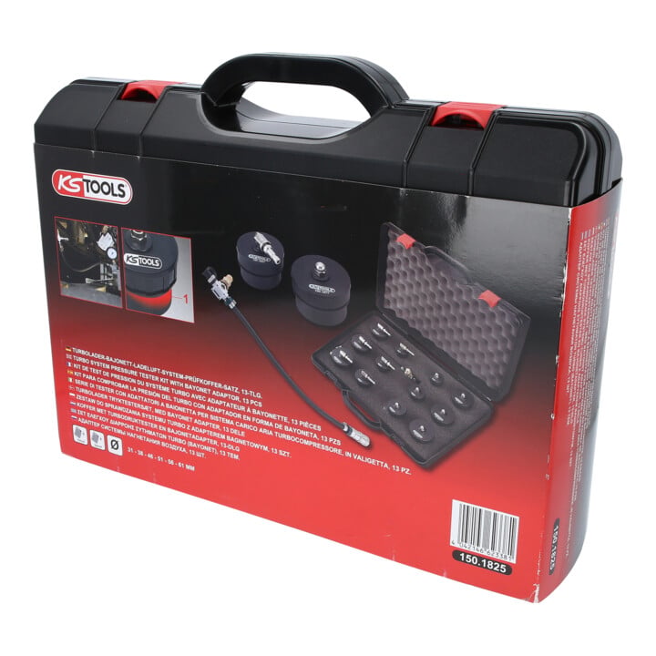 KS Tools Coffret de test à baïonnette du système d'air du turbocompresseur, 13 pcs.
