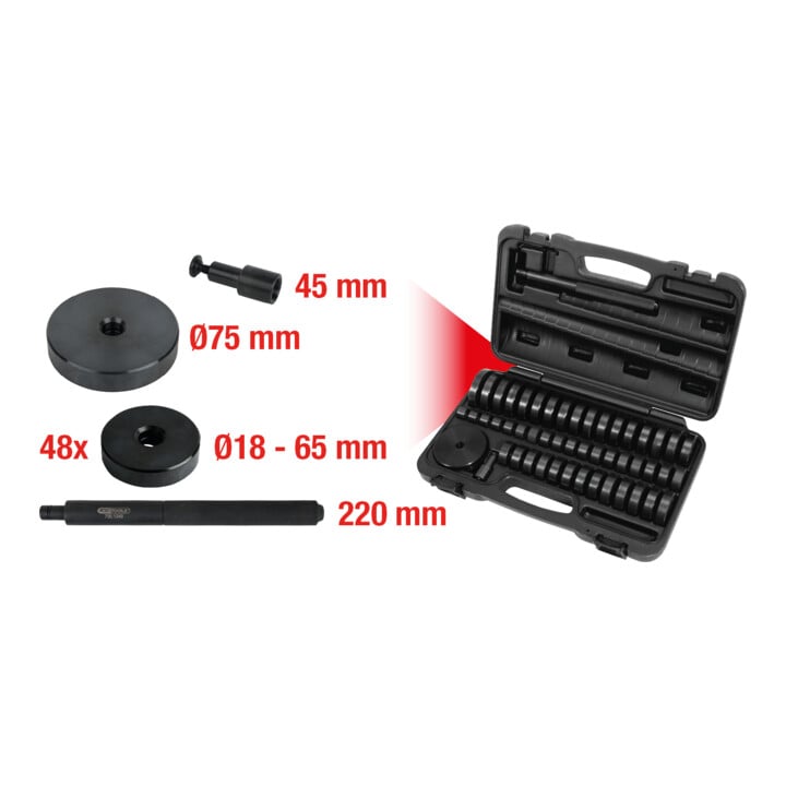 KS Tools Coffret d'extracteurs à frapper, 51 pcs.
