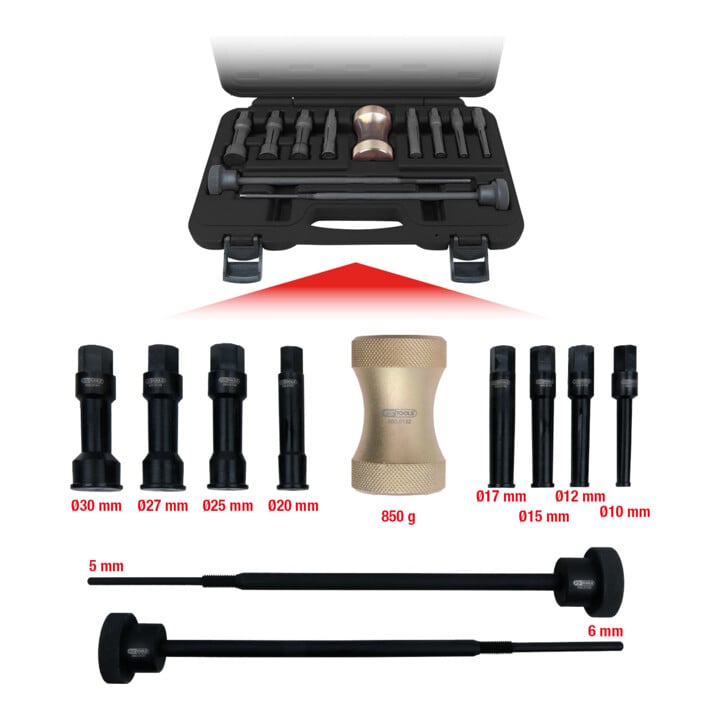 KS Tools Coffret d'extracteurs par prise extérieure, 11 pcs. Ø10-30mm