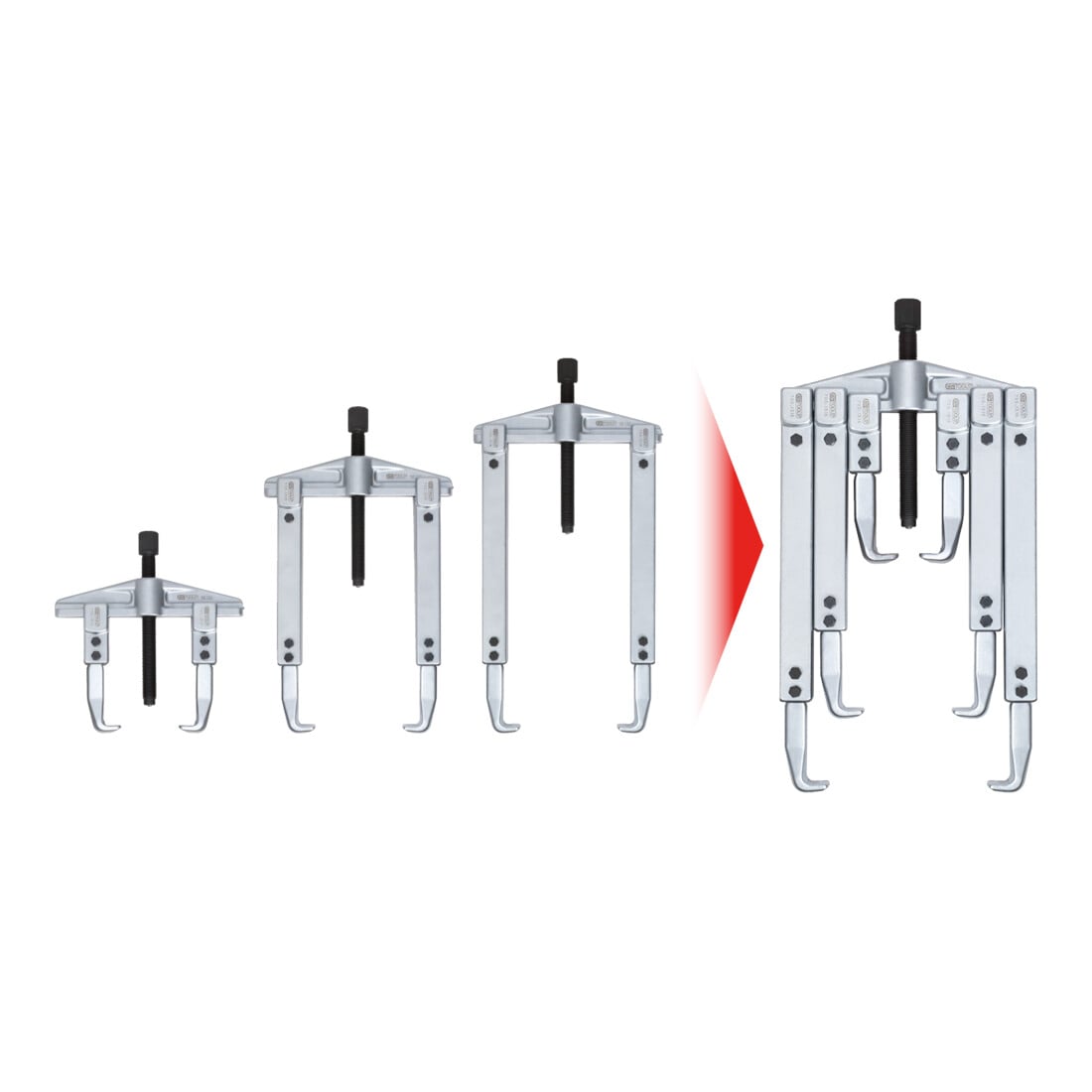 KS Tools Coffret d'extracteurs universels, 8 pcs