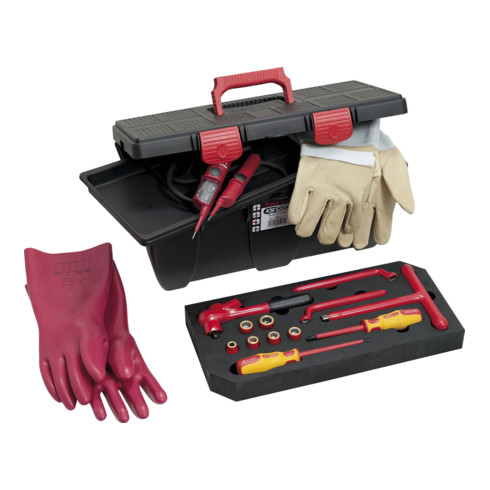 KS Tools Coffret d'outils isolés pour véhicules électriques et hybrides, 16 pcs.