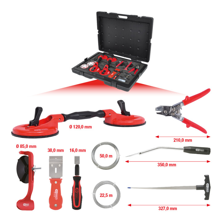KS Tools Coffret MASTER pour pare-brises, 13 pcs