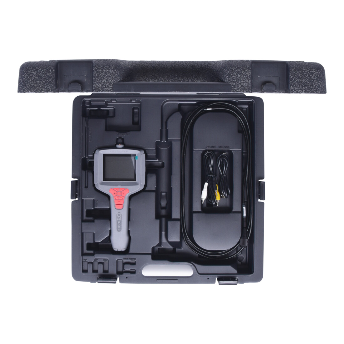 KS Tools Coffret ULTIMATEvision MASTER avec sonde de caméra frontale 0°, gaine ressort semi rigide, 6 pcs. 3m,Ø5,5mm