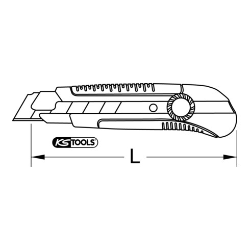 KS Tools Coltello Comfort a scatto, 180mm