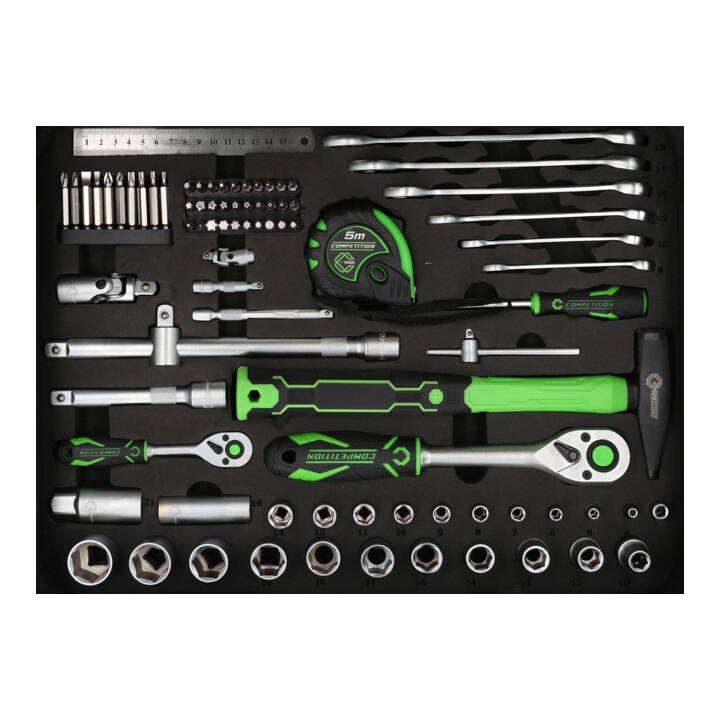 KS Tools COMPETITION 1/4"+1/2" Universal-Werkzeug-Satz, 147-tlg