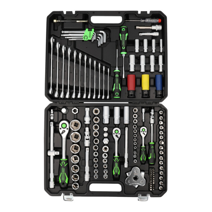 KS Tools COMPETITION 1/4"+3/8"+1/2" Steeksleutelset, 132-delig, auto-specialist