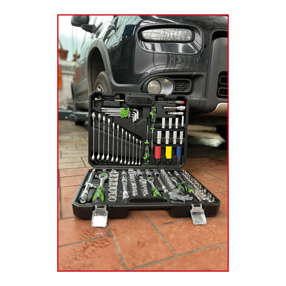 KS Tools COMPETITION Jeu de clés à douille 1/4"+3/8"+1/2", 132 pcs, spécial auto