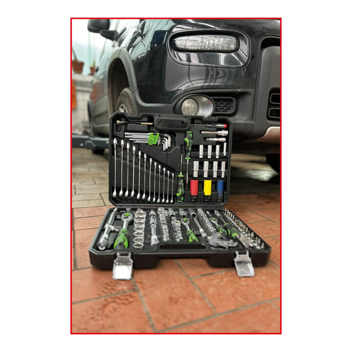 KS Tools COMPETITION Jeu de clés à douille 1/4"+3/8"+1/2", 132 pcs, spécial auto