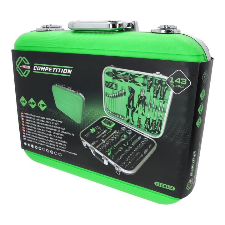 KS Tools COMPETITION Jeu d'outils universel 1/4"+1/2", 143 pièces