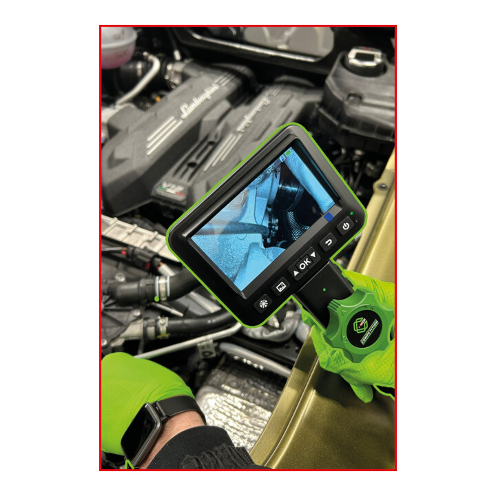 KS Tools COMPETITION Kit vidéoscope HD, Ø 6,0 mm, caméra frontale HD 180° et 0°, gaine PVC flexible