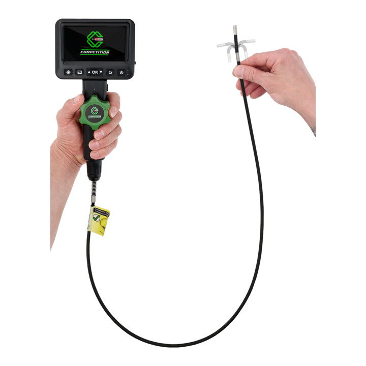 KS Tools COMPETITION Kit vidéoscope HD, Ø 6,0 mm, caméra frontale HD 180° et 0°, gaine PVC flexible