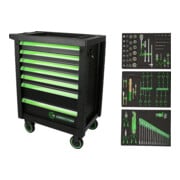 KS Tools COMPETITION Werkstattwagen mit 7 Schubladen und 119 Premium-Werkzeugen