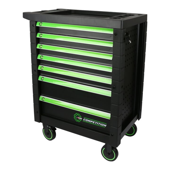 KS Tools COMPETITION Werkstattwagen mit 7 Schubladen und 119 Premium-Werkzeugen
