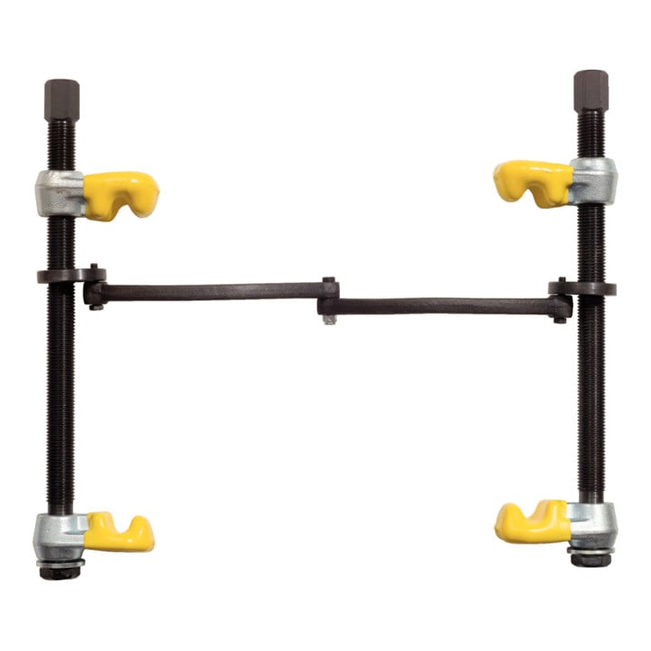 KS Tools Compresseurs de ressorts avec barre de sécurité et crochets avec revêtement plastifié, 240 mm