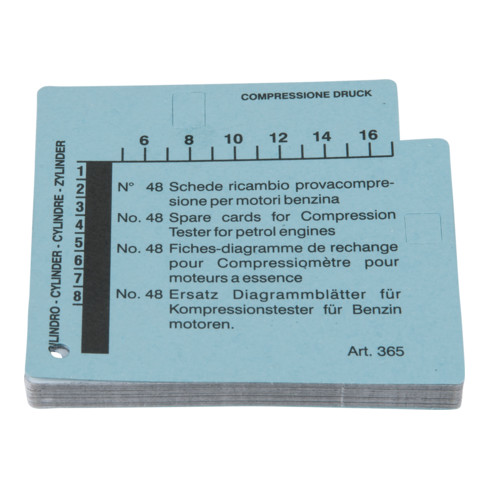 KS Tools compressietestapparaat-diagramkaart voor benzinemotoren