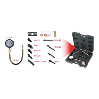 KS Tools Compressiomètre diesel, 13 pcs.