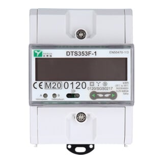 KS Tools Contatore elettrico efuturo per guida top-hat, calibrato MID, 3 fasi, 11 o 22 kW