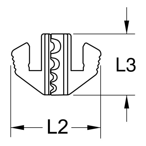 KS Tools Coppia di matrici di crimpatura per cavi non isolati, Ø 0,5 - 10mm