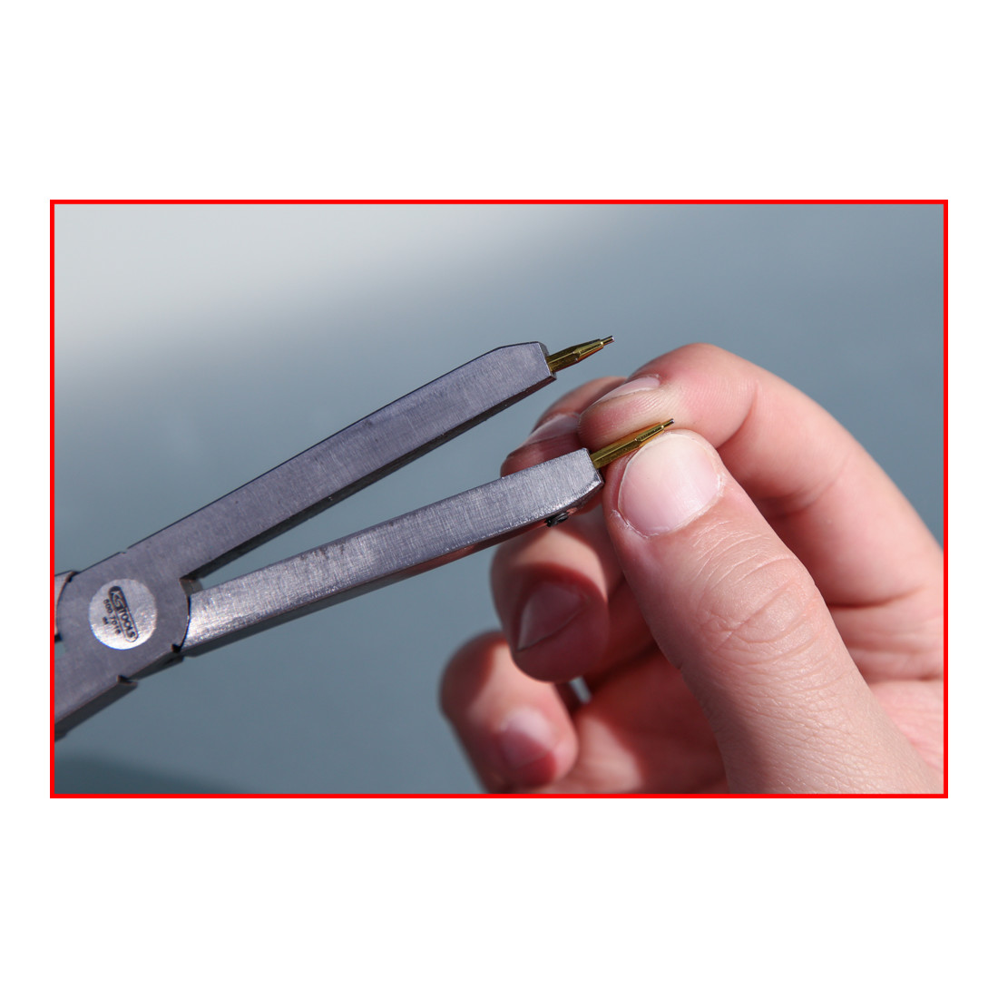 KS Tools Coppia di punte per pinze a doppio snodo, 1,0mm, diritte