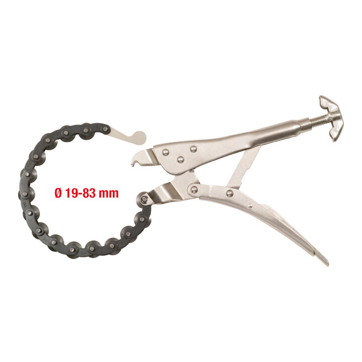KS Tools Coupe-tubes à chaîne en inox, Ø 19-83 mm