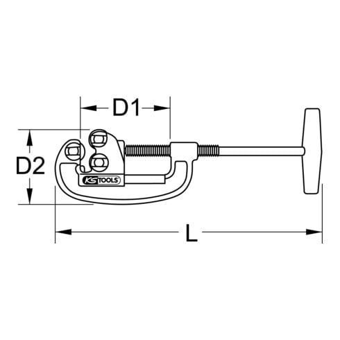 KS Tools Coupe-tubes acier,1/8"-2"