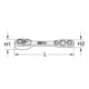 KS Tools Cricchetto 5in1 per impianti di refrigerazione/aria condizionata, reversibile, 157mm-3