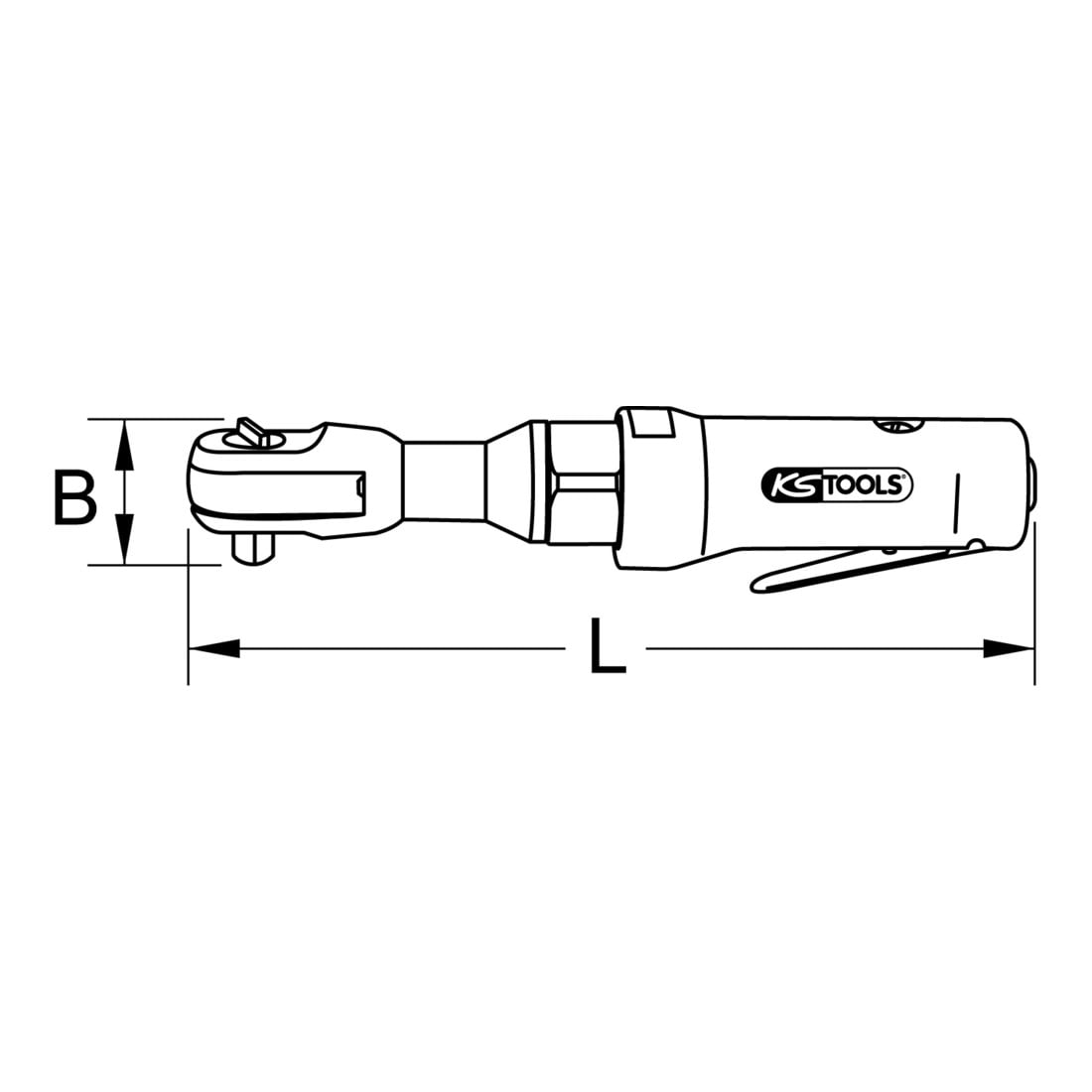 KS Tools Cricchetto pneumatico 3/8" MONSTER