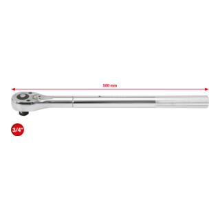 KS Tools Cricchetto reversibile 3/4" CHROMEplus, 24 denti