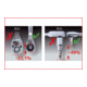 KS Tools Cricchetto reversibile per bit 1/4" e adattatore a innesto per bussole-4