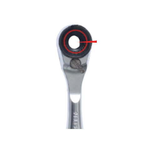 KS Tools Cricchetto reversibile per bit 1/4" e adattatore a innesto per bussole