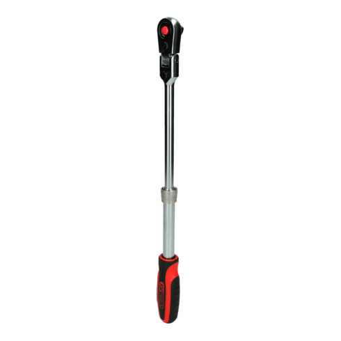 KS Tools Cricchetto reversibile SlimPOWER 3/8" a snodo telescopico, 72 denti