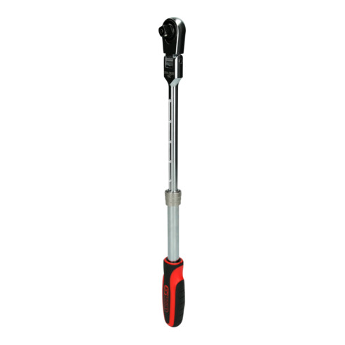 KS Tools Cricchetto reversibile SlimPOWER 3/8" a snodo telescopico, 72 denti