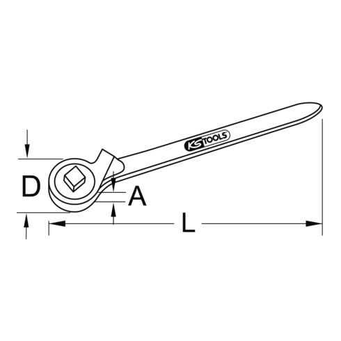 KS Tools Cricco ad ingranaggi BERYLLIUMplus con attacco quadro passante