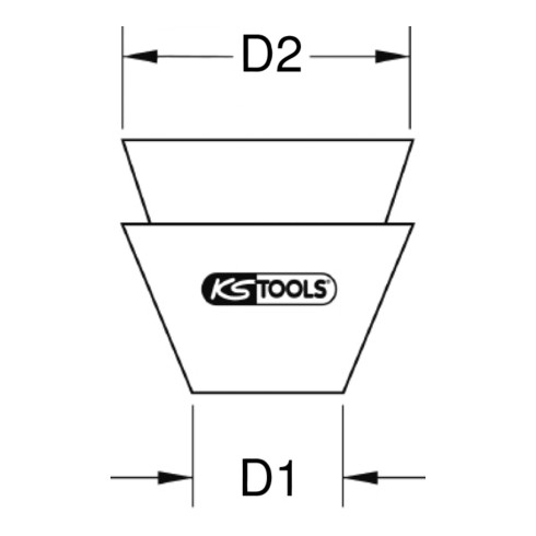 KS Tools Cuneo rotondo, 12x14mm