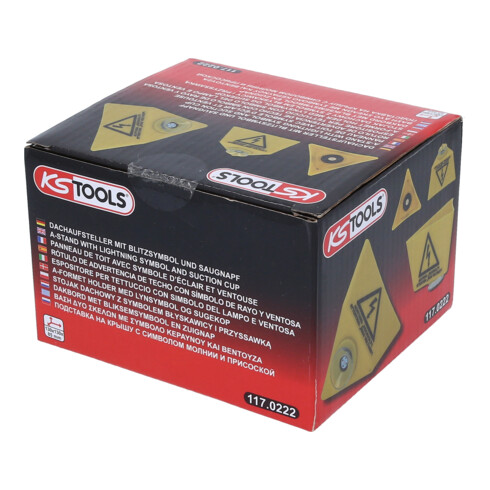 KS Tools Dachaufsteller mit Blitzsymbol und Saugnapf
