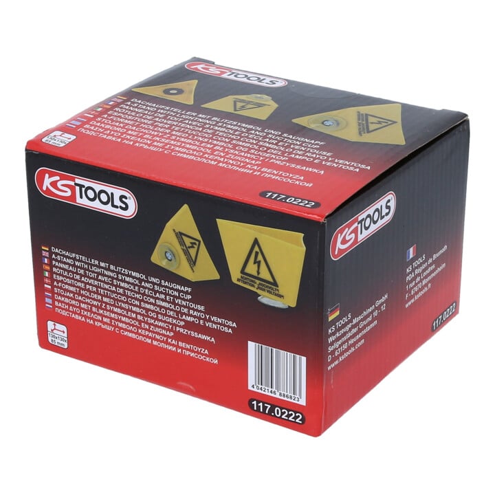 KS Tools Dakbord met bliksemsymbool en zuignap