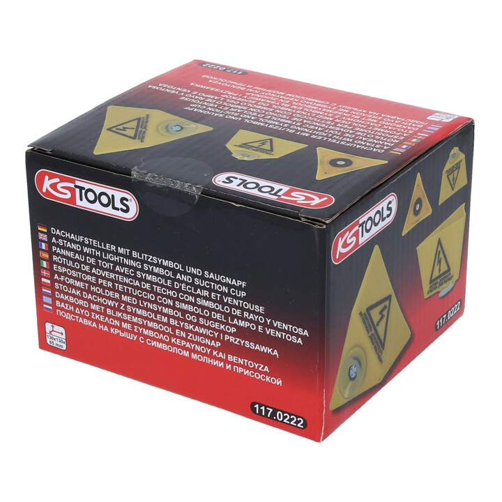KS Tools Dakbord met bliksemsymbool en zuignap