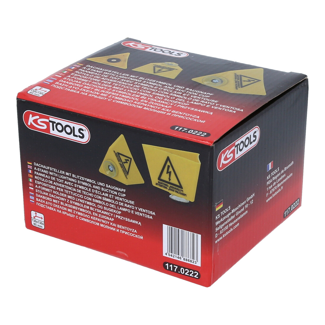 KS Tools Dakbord met bliksemsymbool en zuignap
