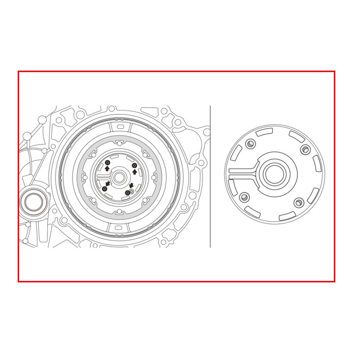 KS Tools DCT set d'outils d'embrayage pour Ford / Volvo, 6 pcs.