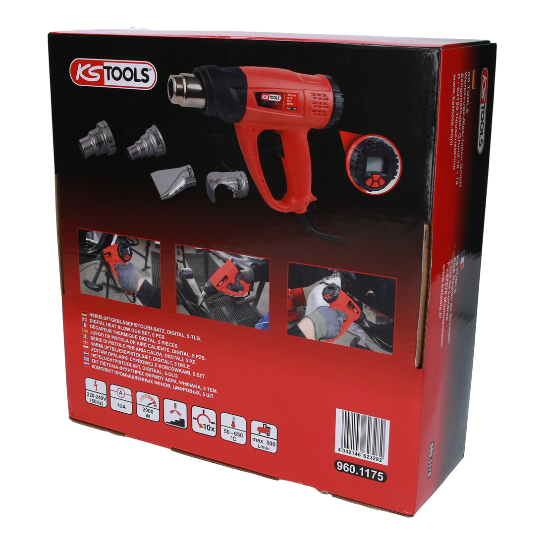 KS Tools Décapeur thermique digital, 5 pcs.