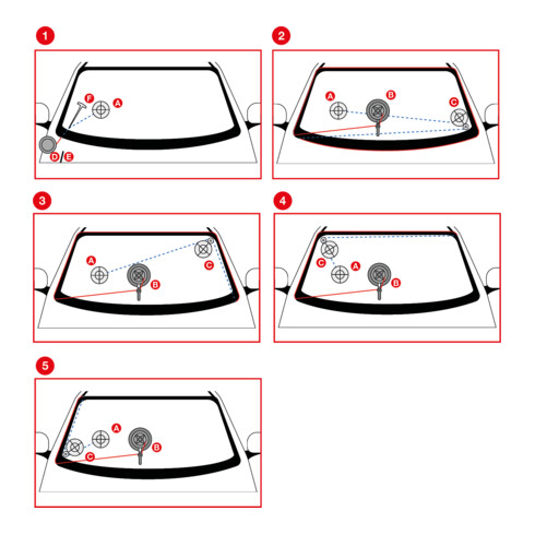 Démonte Pare-brises KS Tools 13 pcs