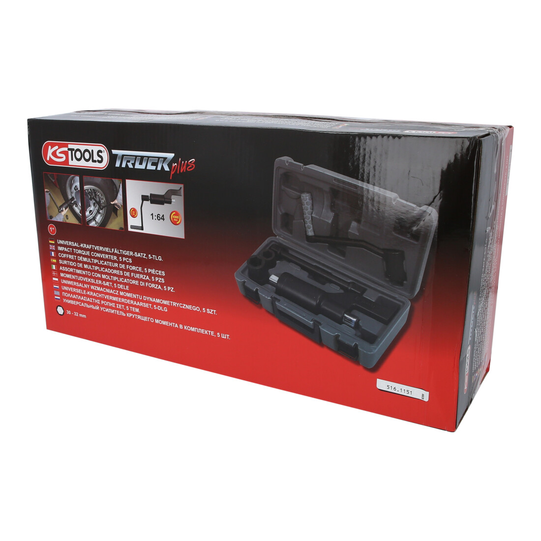 KS Tools Démultiplicateur de force universel 1", 3 pcs, 1:64