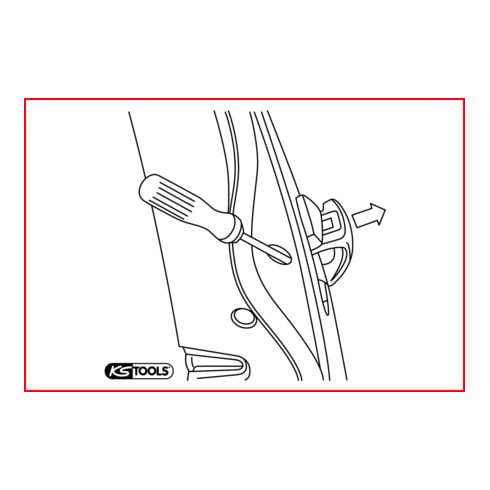 KS Tools deurklink ontgrendelingsgereedschap, Golf 6 + Tiguan, 260 mm