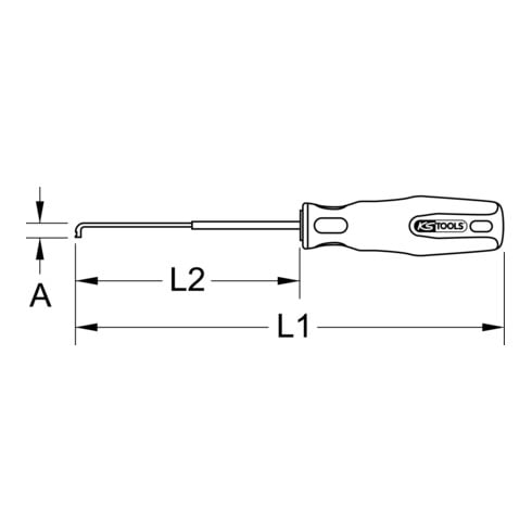 KS Tools deurklink ontgrendelingsgereedschap, Golf 6 + Tiguan, 260 mm