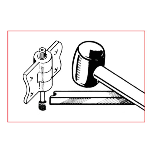 KS Tools deurscharnierklemstiftuittrekset, 4-delig