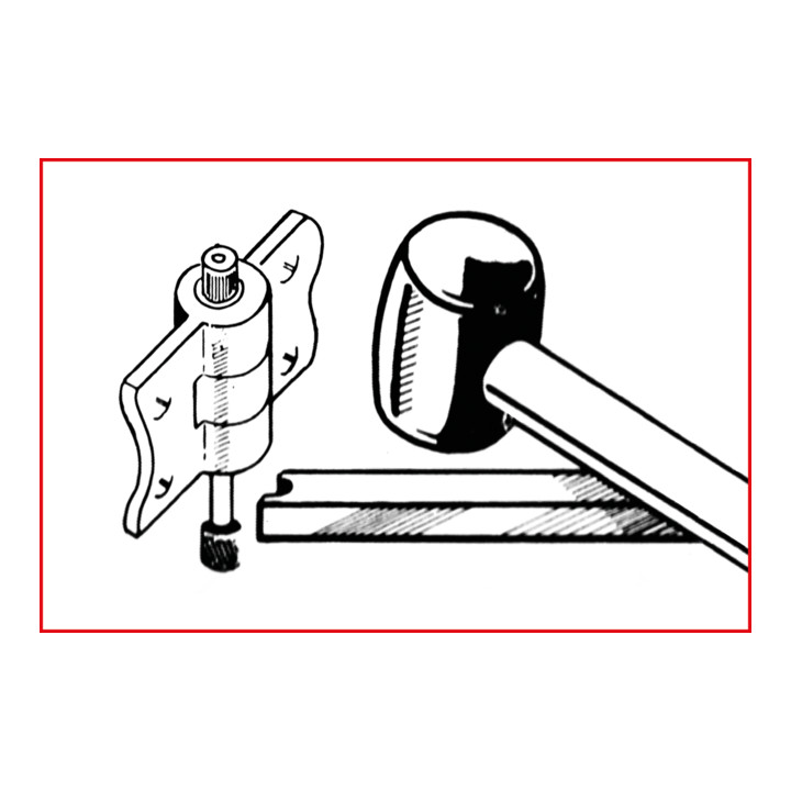 KS Tools deurscharnierklemstiftuittrekset, 4-delig