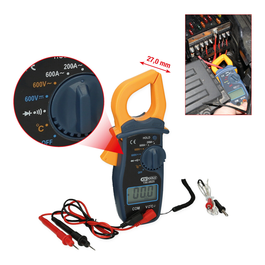 KS Tools Digital Amperezangen-Satz 600A, 3-tlg.